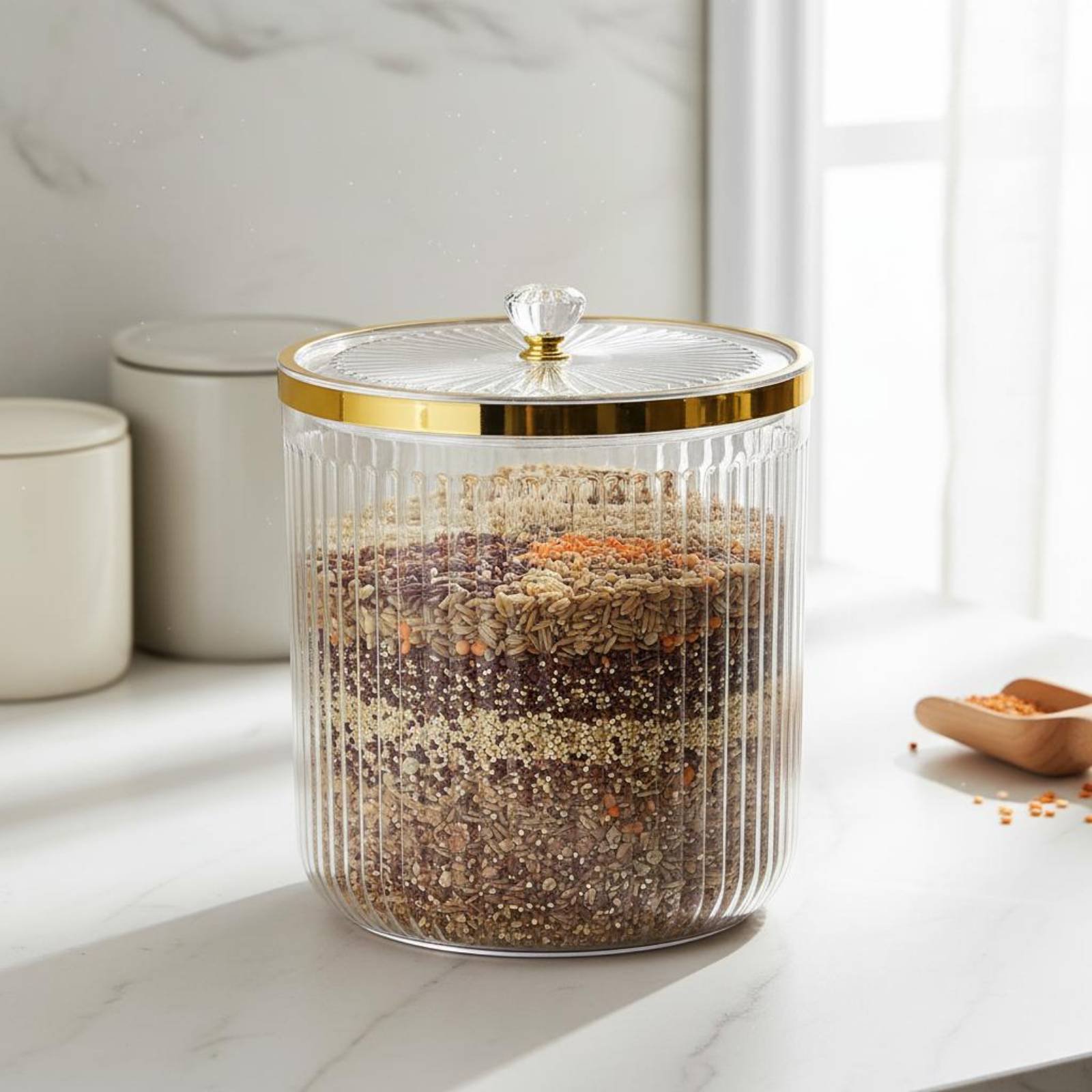 Food Storage Canister - Dry Food Storage Container Wide Mouth
