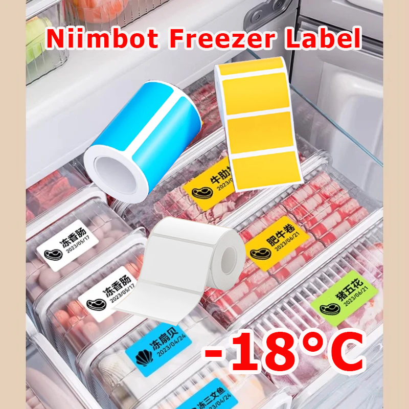 Food Storage Label - NIIMBOT B1/B21/B31/B203/B3S Freezer Label Paper Low-Temperature