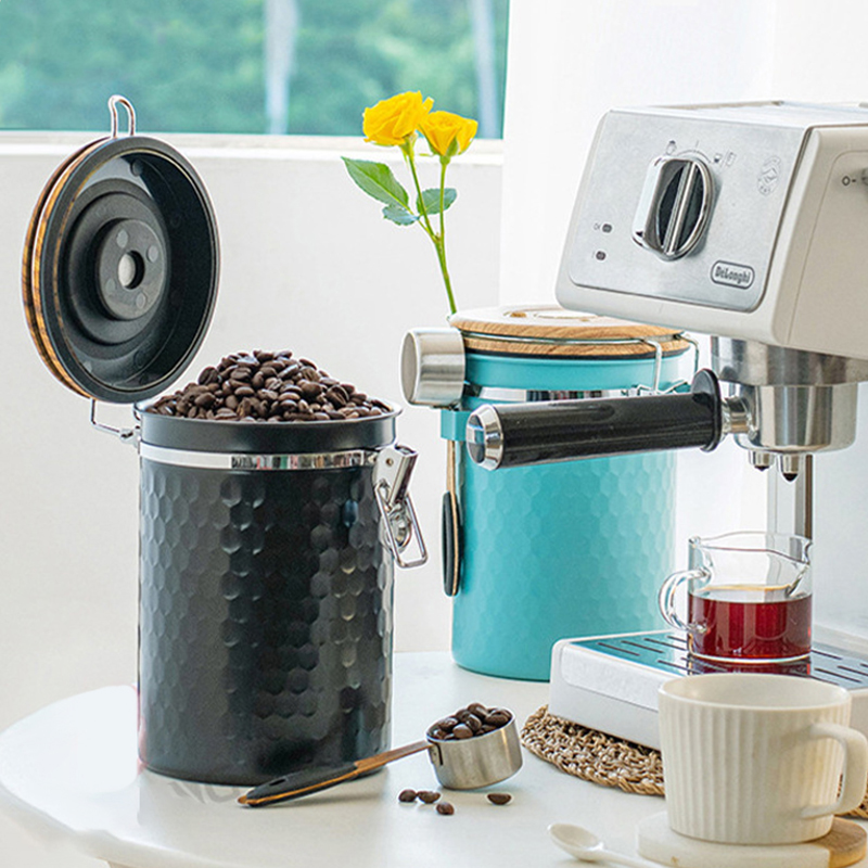 Food Storage Canister - Kitchen Stainless Steel Coffee Canisters Airtight