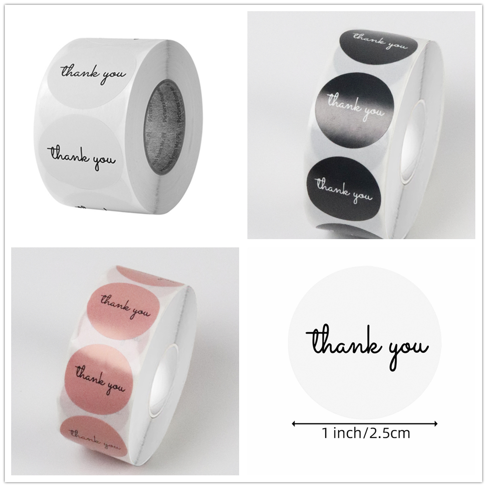 Food Storage Label - 500 Thank You Stickers Roll 25mm