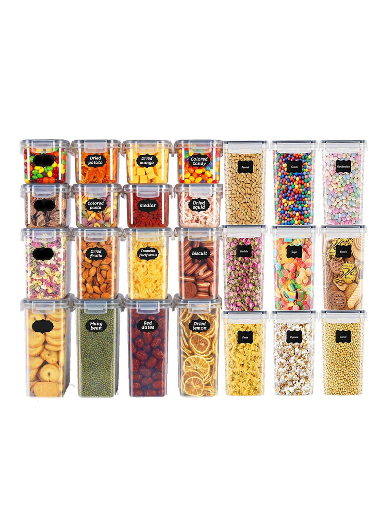 Food Storage Canister - 48pcs, Sealed Food Storage Containers with