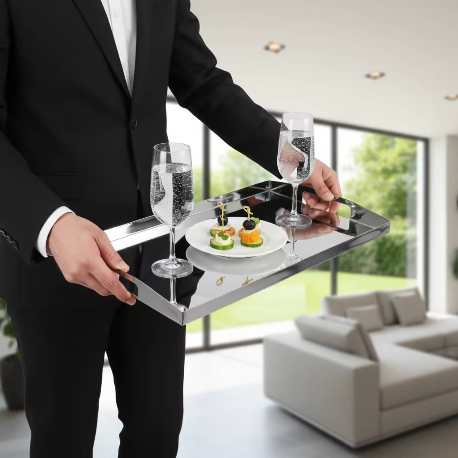 Stainless Steel Tray Mirrored  - Food Storage Handling recension och pris
