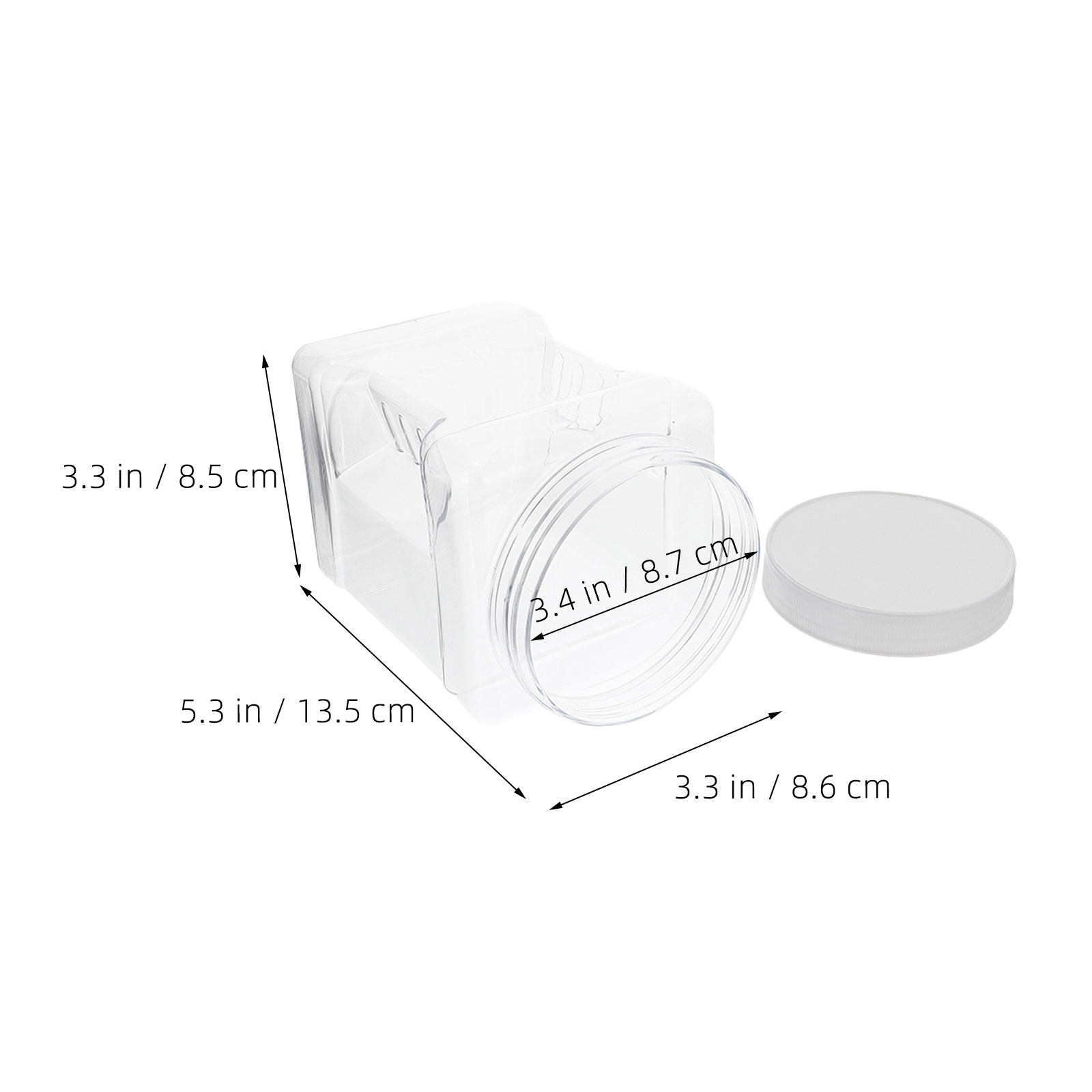 6Pcs Transparent Square Canist - Food Storage Canister recension och pris