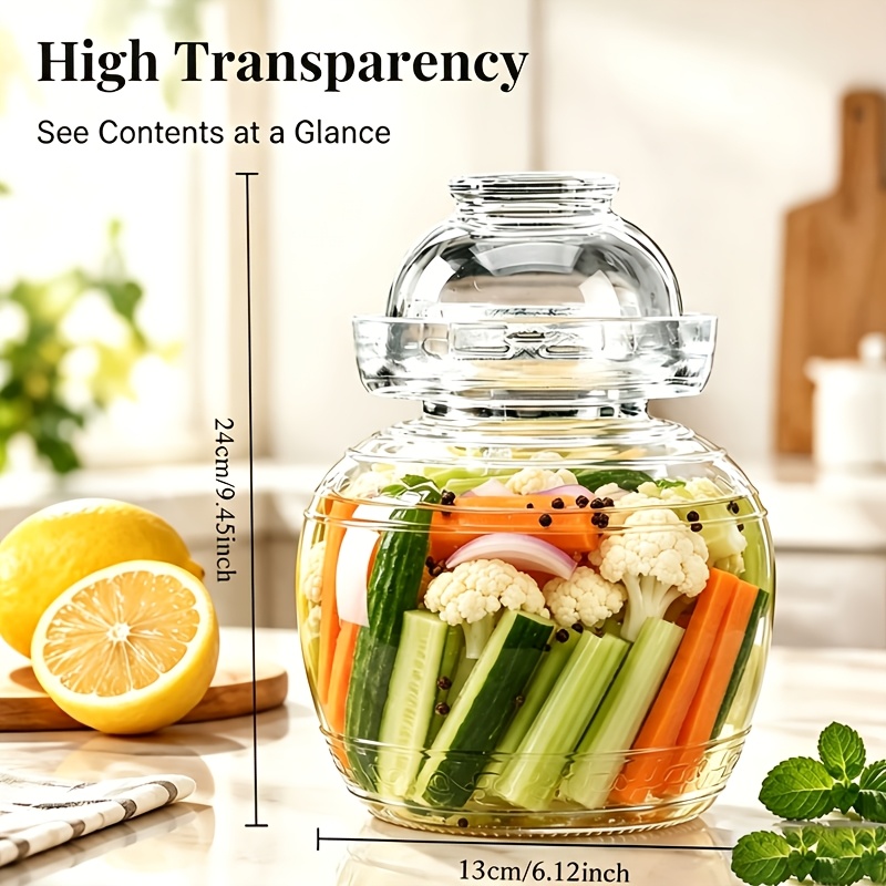 Glass Kimchi Fermentation Jar  - Food Storage Containers With Lids recension och pris