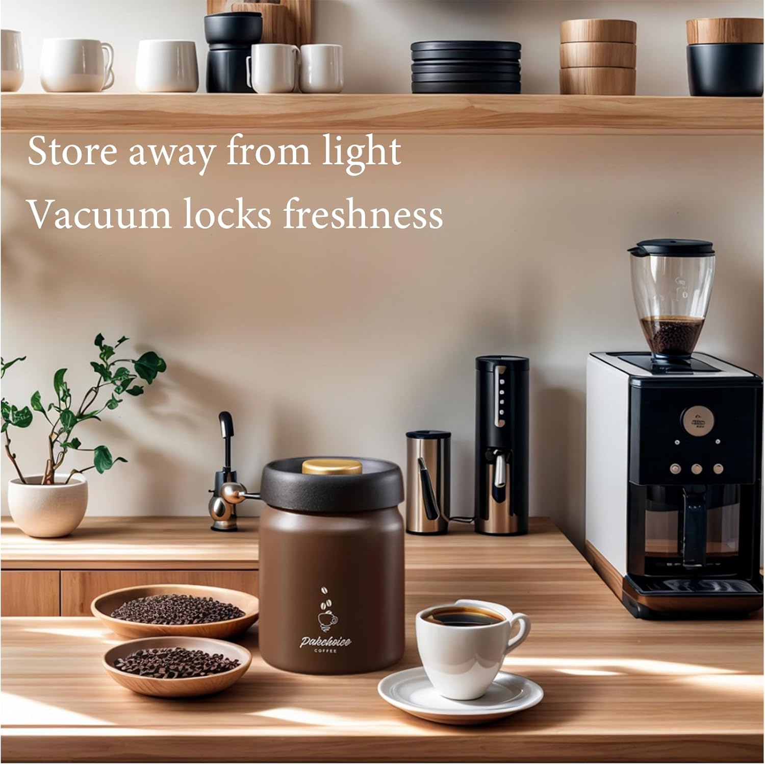 Vacuum Coffee Bean Storage Con - Food Storage Vacuum Containers recension och pris