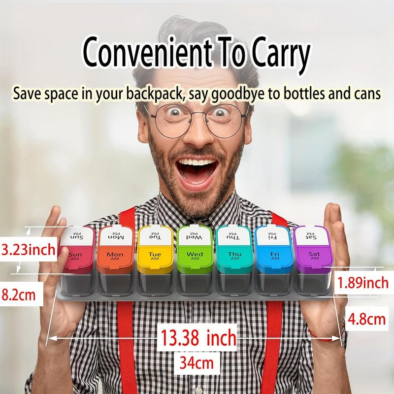 1PCS Large 7 Day Pill Organize - Food Storage Xl recension och pris