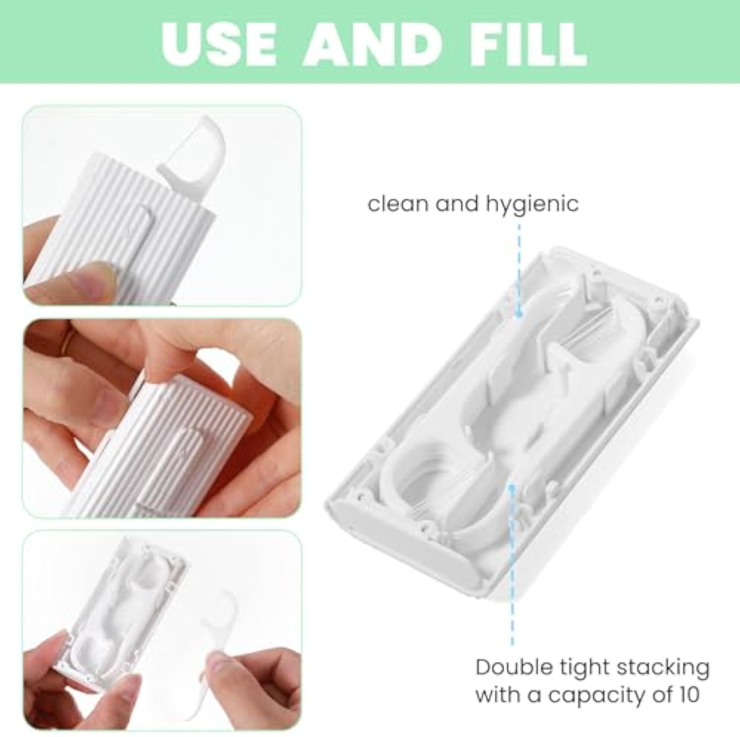 Portable Automatic Dental Flos - Food Storage Dispenser recension och pris