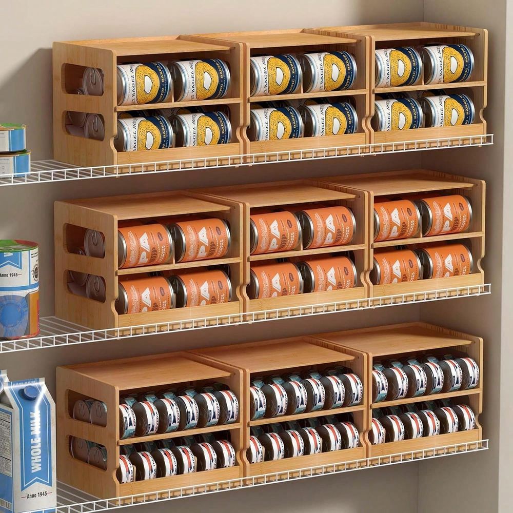 Stackable Bamboo Cat Food Orga - Food Storage Dispenser recension och pris