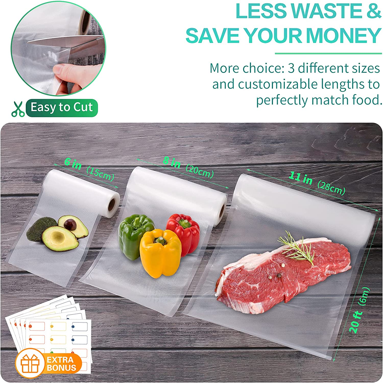 Kitchen Bags For Vacuum Food V - Food Storage Vacuum Seal Bags recension och pris
