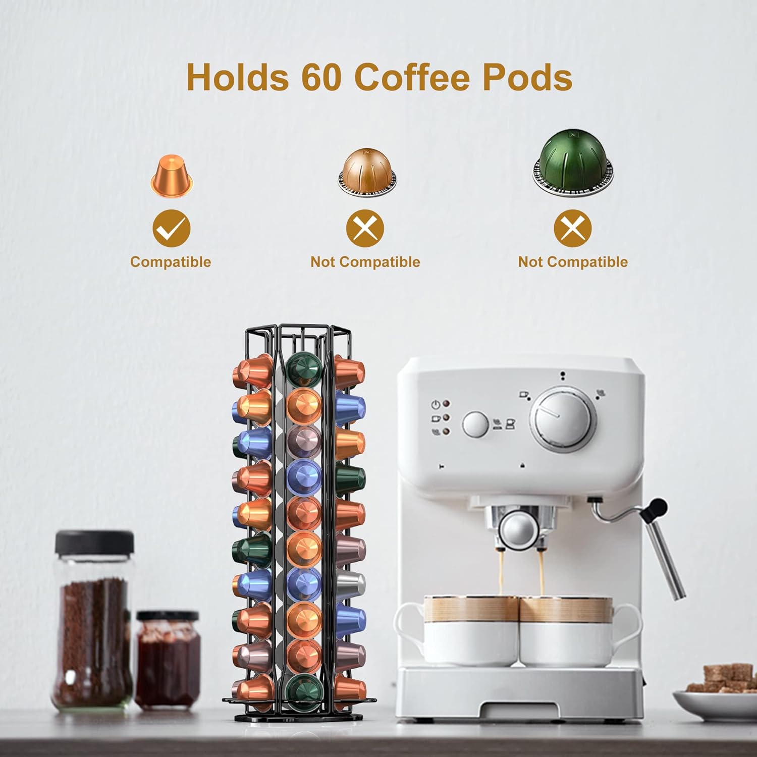 Coffee Pod Holder for Nespress - Food Storage Xl recension och pris