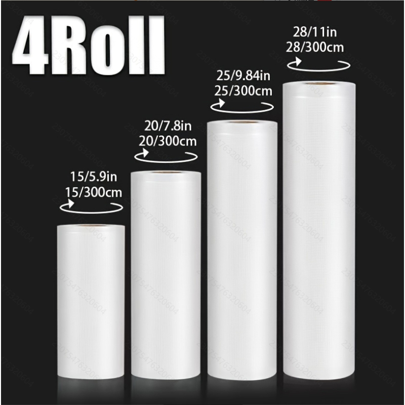 4pcs Vacuum Sealer Bags: 4 Rol - Food Storage Xl recension och pris