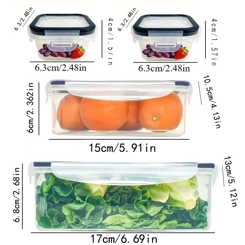 8Pcs Set Includes 4 Containers - Food Storage Method recension och pris