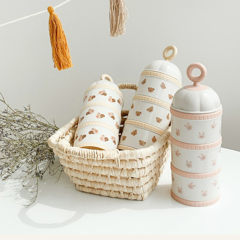 Cute Bear Milk Powder Box Baby - Food Storage Dispenser recension och pris