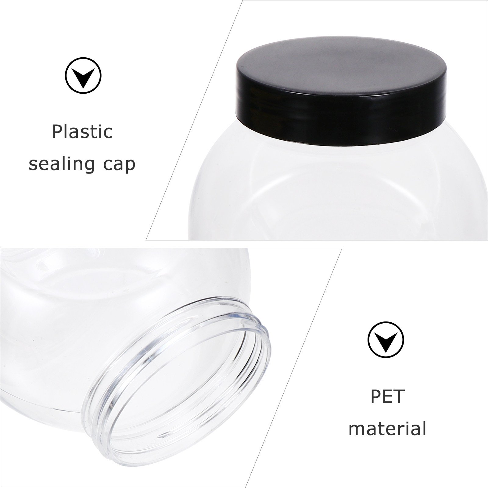 1Set Food Storage Cans Transpa - Food Storage Canister recension och pris