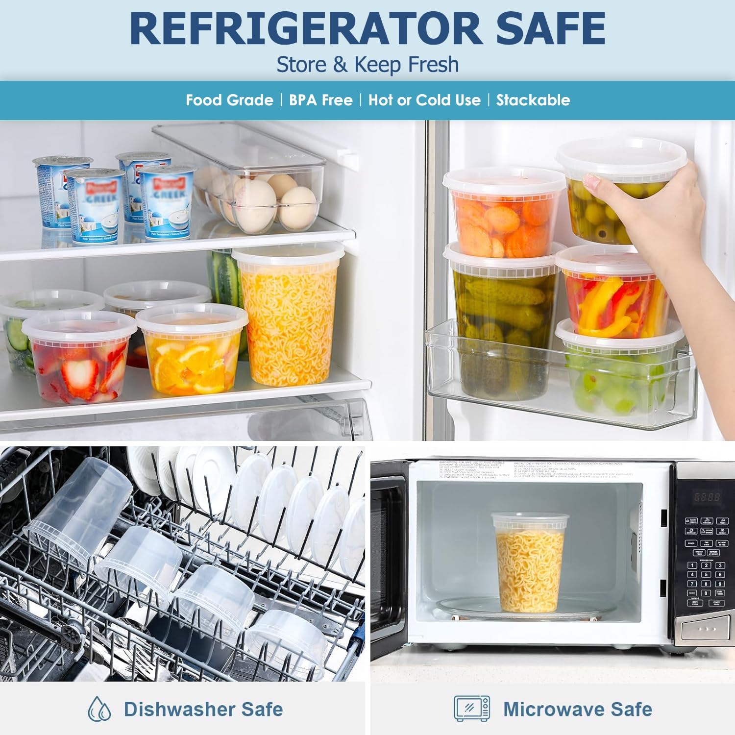24pcs Deli Food Storage Contai - Food Storage Containers With Lids recension och pris