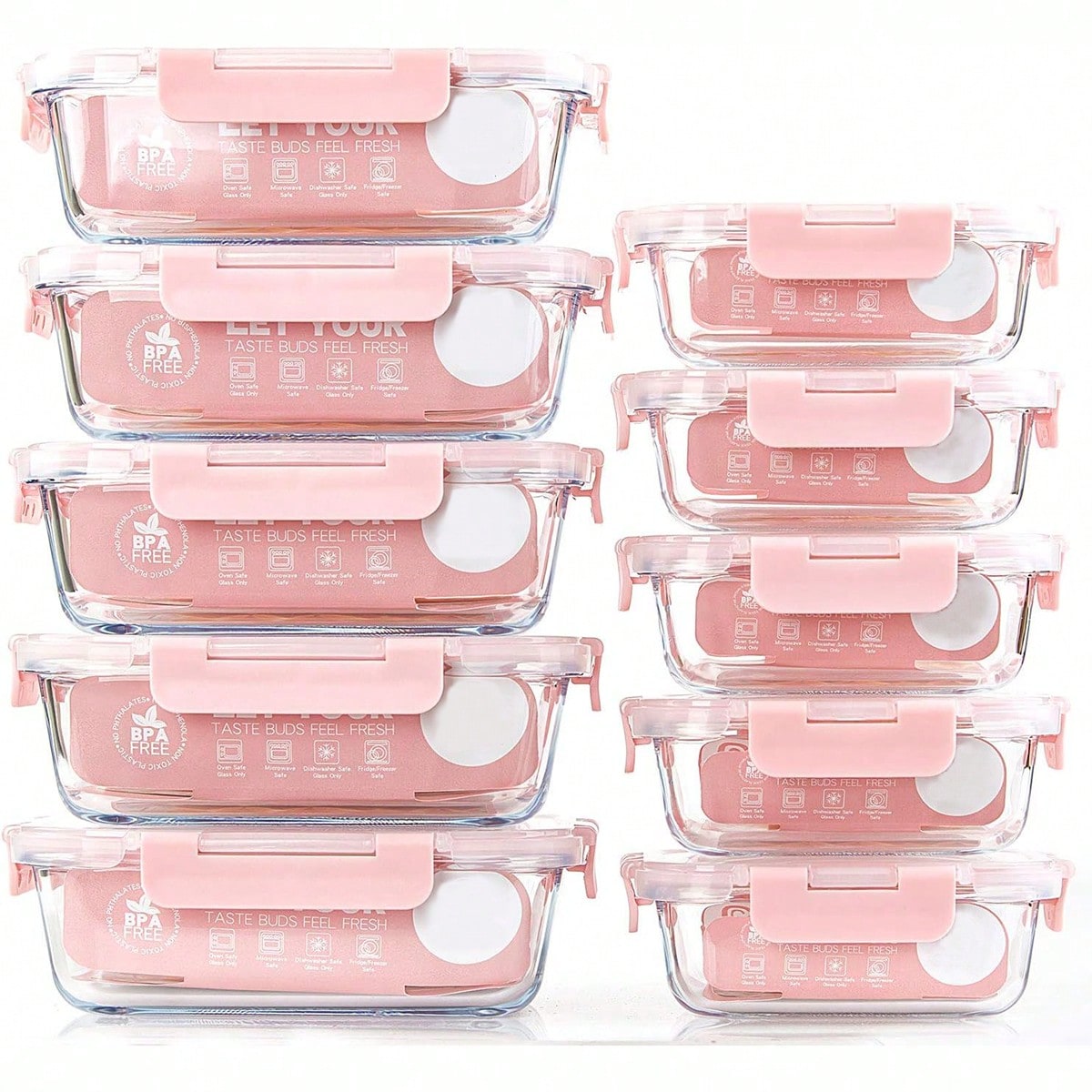 10 Pack Glass Meal Prep Contai - Food Storage Method recension och pris