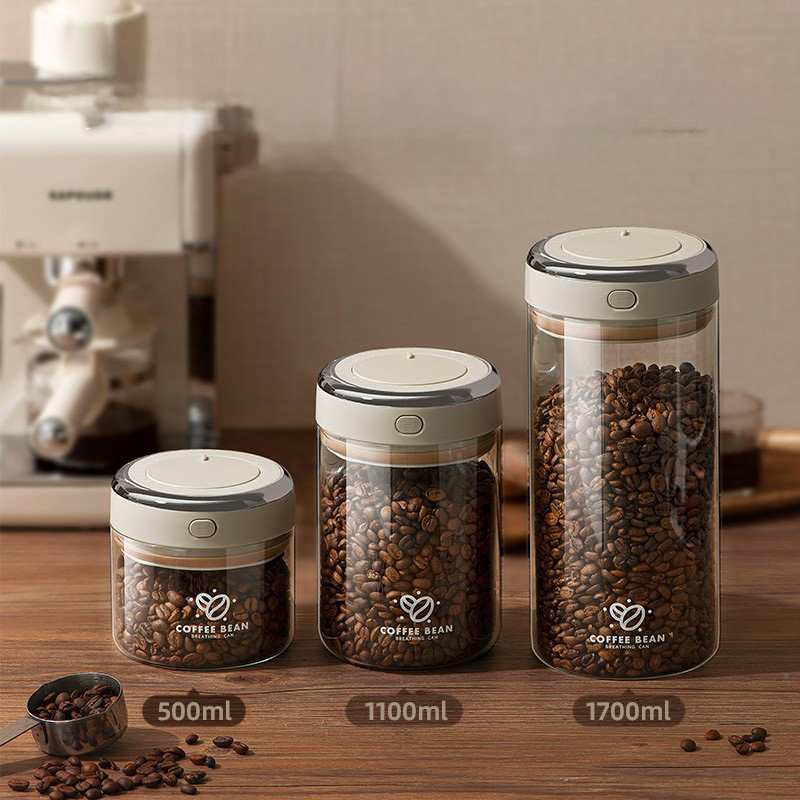 500/1100/1700ml Coffee Beans V - Food Storage Vacuum Containers recension och pris