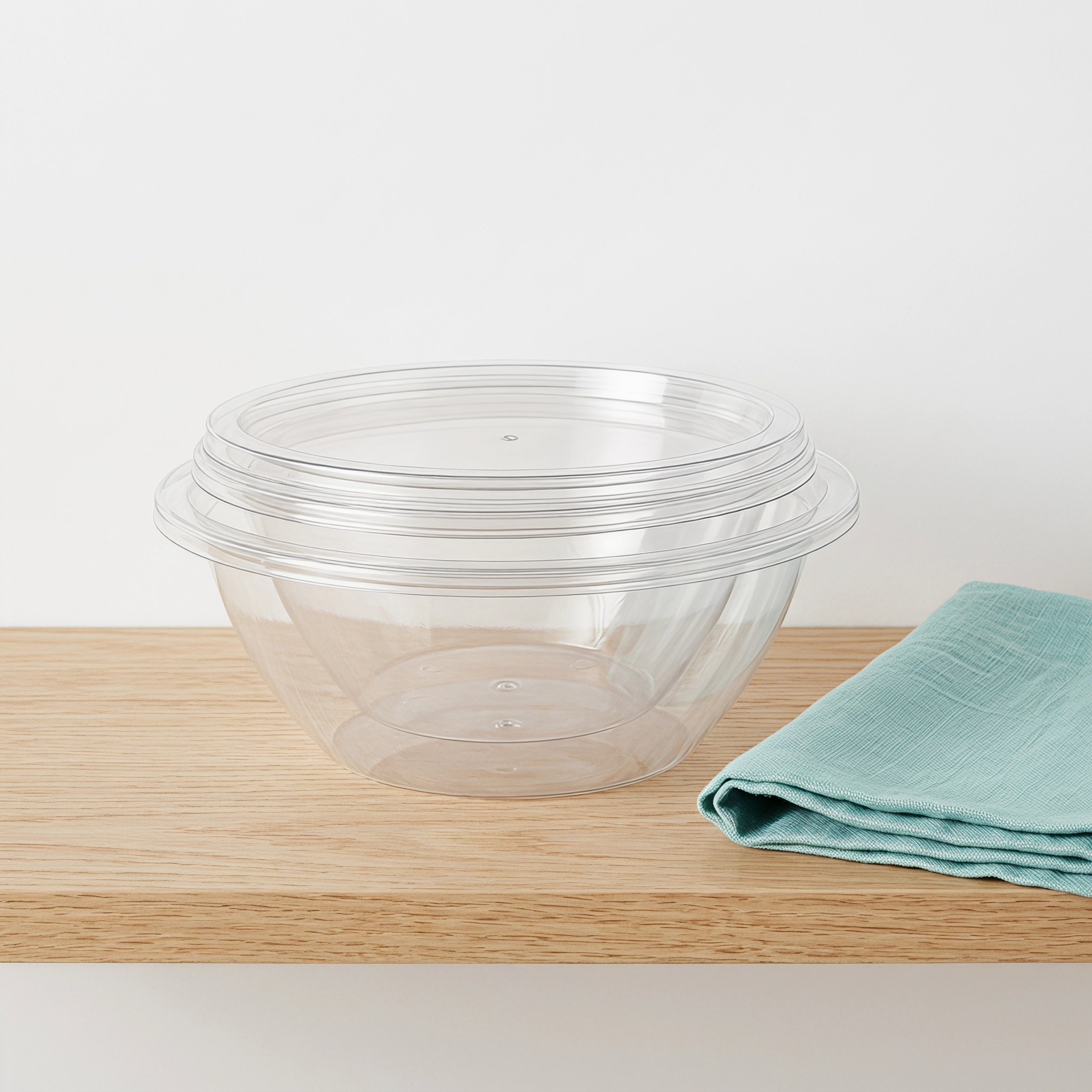 2Sets Clear Salad Mixing Bowls - Food Storage Containers With Lids recension och pris