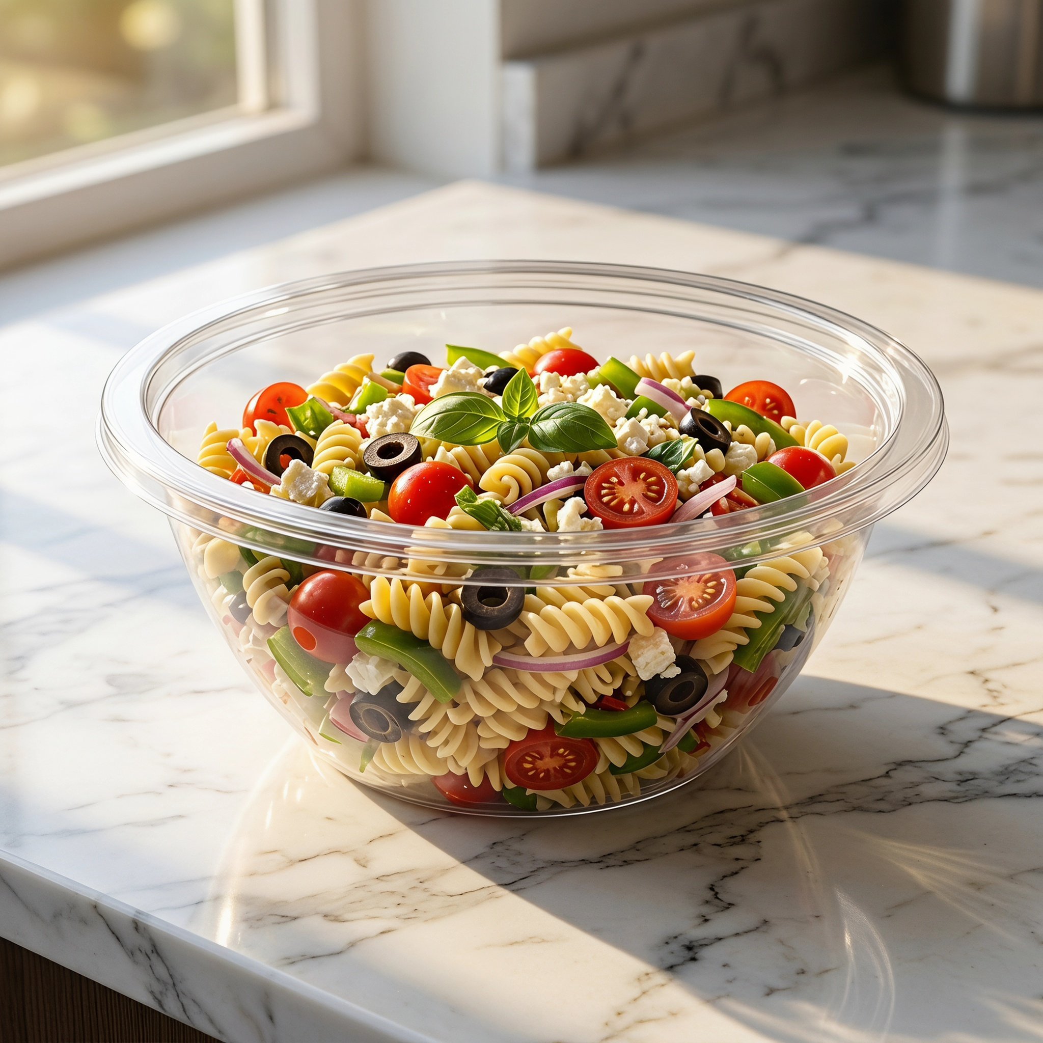 2Sets Clear Salad Mixing Bowls - Food Storage Containers With Lids recension och pris
