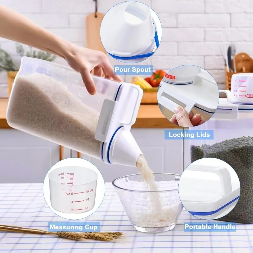 Rice Dry Food Storage Containe - Food Storage Dispenser recension och pris