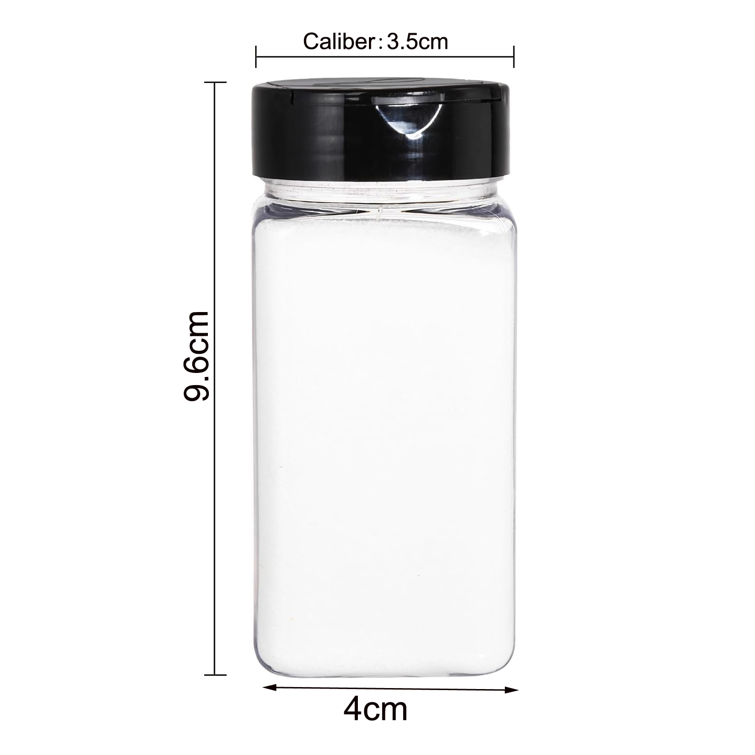Square Large Plastic Spice Jar - Food Storage Containers With Lids recension och pris