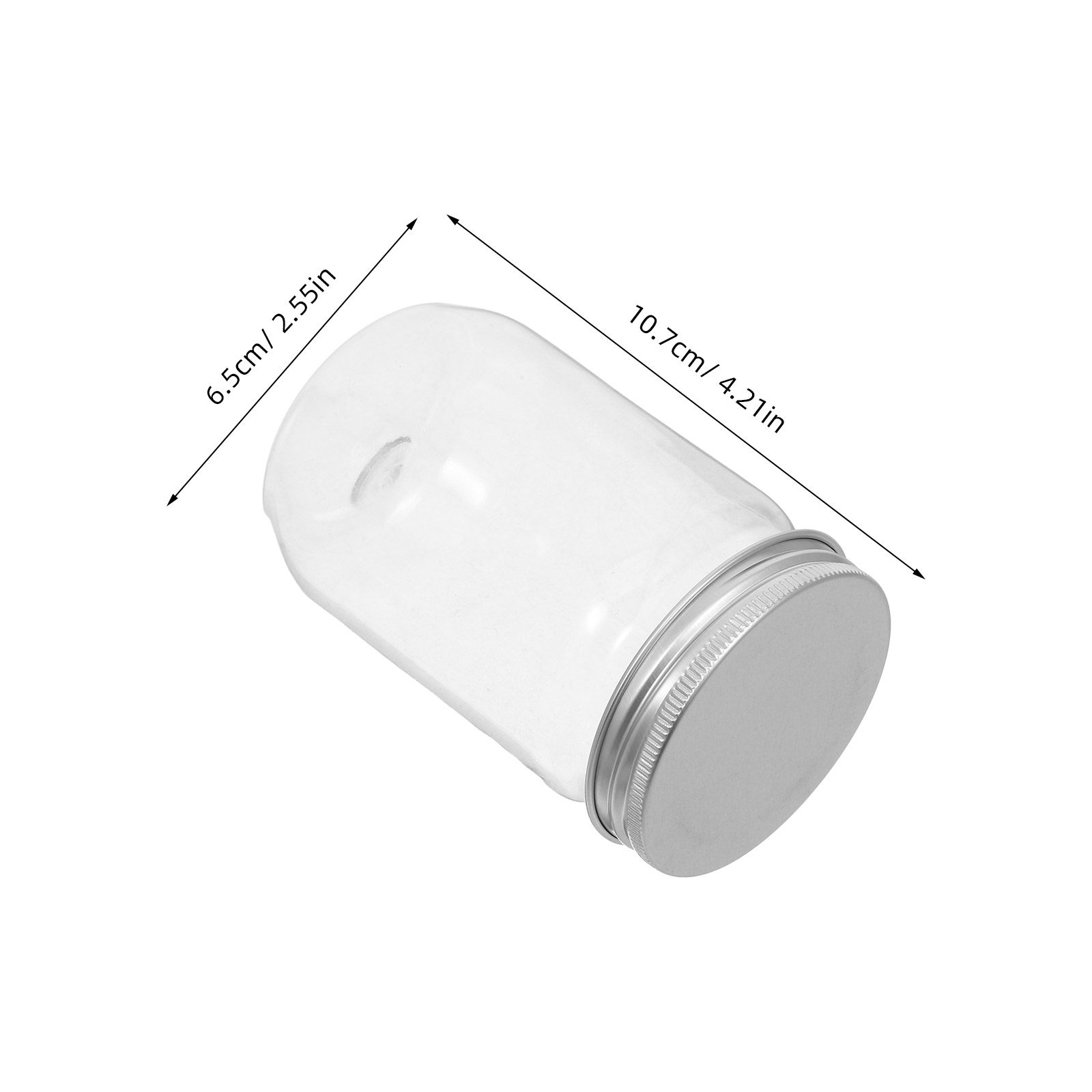6Pcs Clear Plastic Mason Jars  - Food Storage Containers With Lids recension och pris