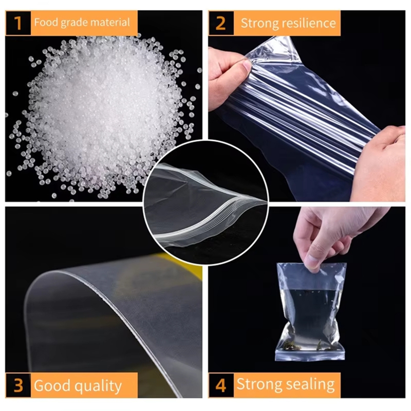 100pcs Transparent Zip Bags Fo - Food Storage Vacuum Seal Bags recension och pris