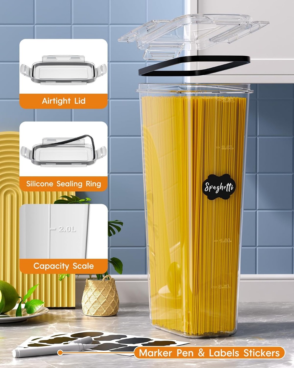24 PCS Airtight Food Storage C - Food Storage Canister recension och pris
