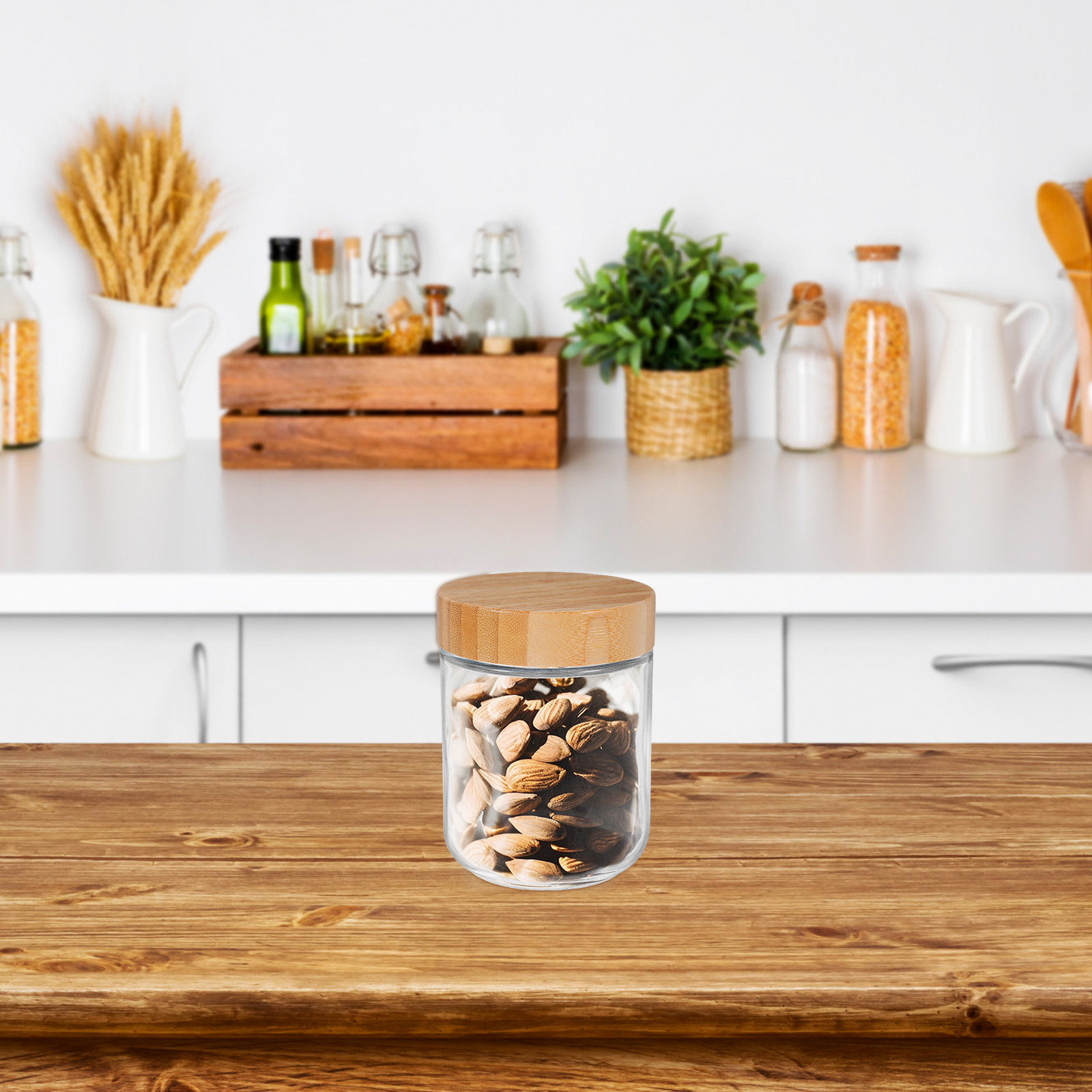 4Pcs Glass Kitchen Storage Jar - Food Storage Containers With Lids recension och pris
