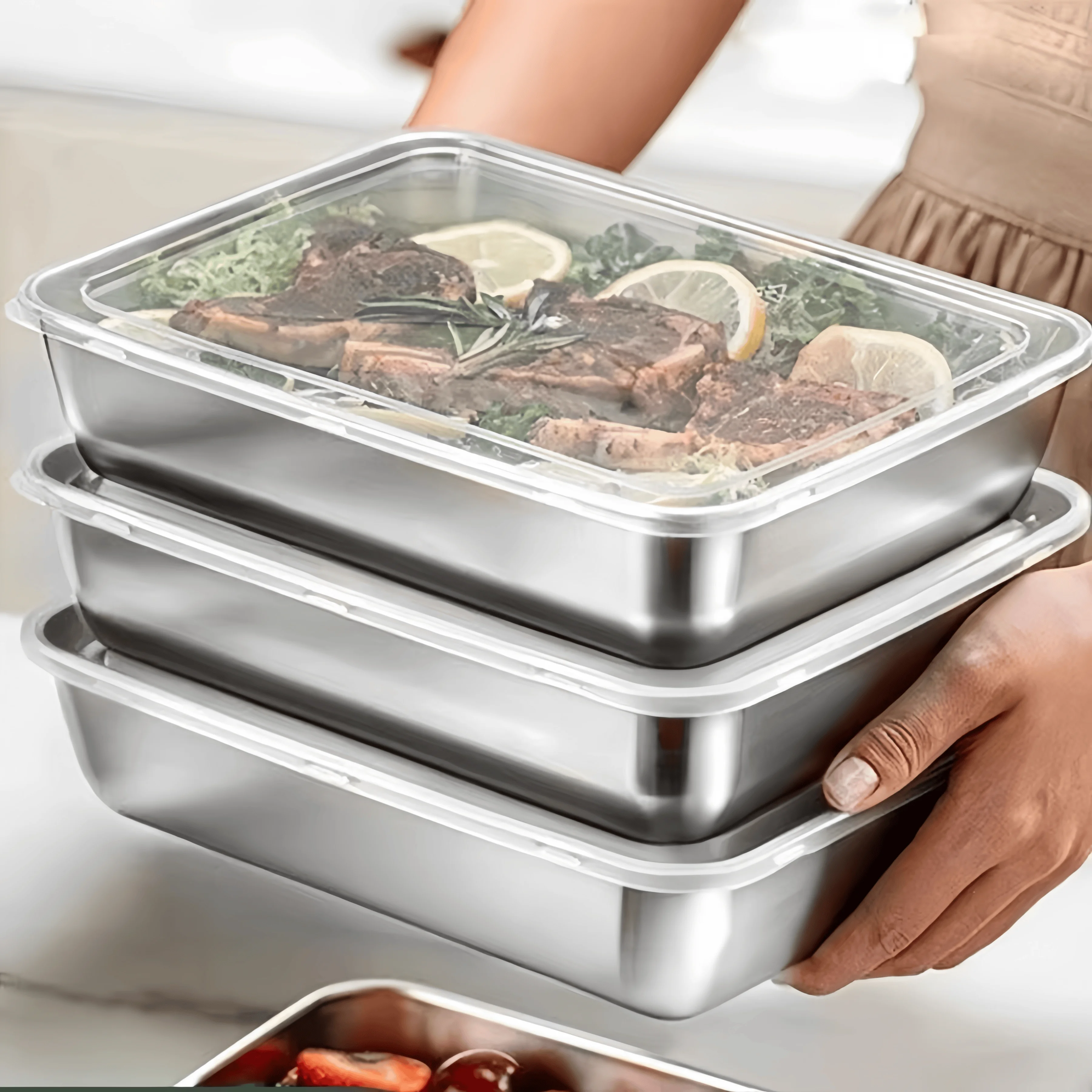 Stainless Steel Sealed Lunch B - Food Storage Containers With Lids recension och pris